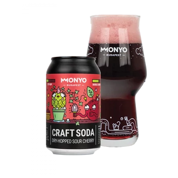 MONYO Hidegkomlós Meggy Craft Soda 0% 0,33l