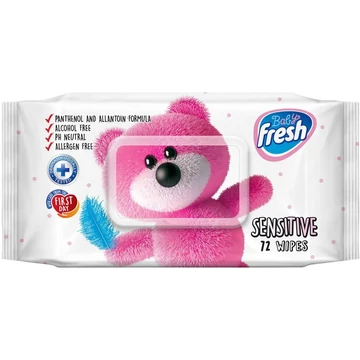Baby Fresh sensitive törlőkendő-72db