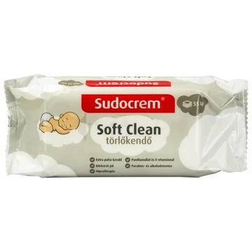 SUDOCREM Törlőkendő, Soft Clean, 55 lapos