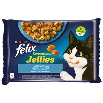 FELIX SENSATIONS JELLIES MACSKAELEDEL HALAS VÁLOGATÁS ASZPIKBAN 4*85 G