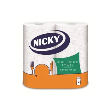 NICKY HÁZTARTÁSI PAPÍRTÖRLŐ 2 TEKERCS, 2 RÉTEGŰ, 48 LAP/TEKERCS