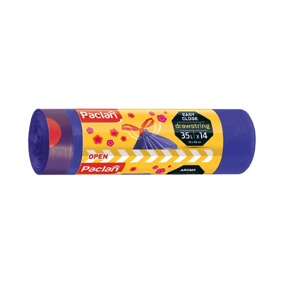 Paclan zárószalagos illatos szemeteszsák-35l-20db
