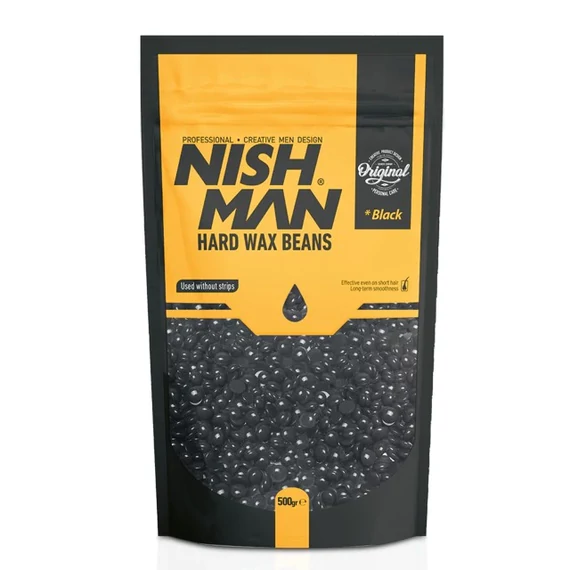 Nish Man Professional Hard Wax Beans Black gyanta 500g