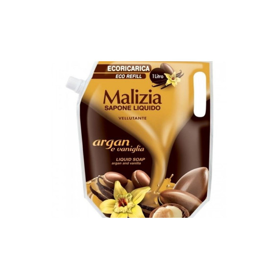 Malizia folyékony szappan töltő, argán olaj és vanília, 1L