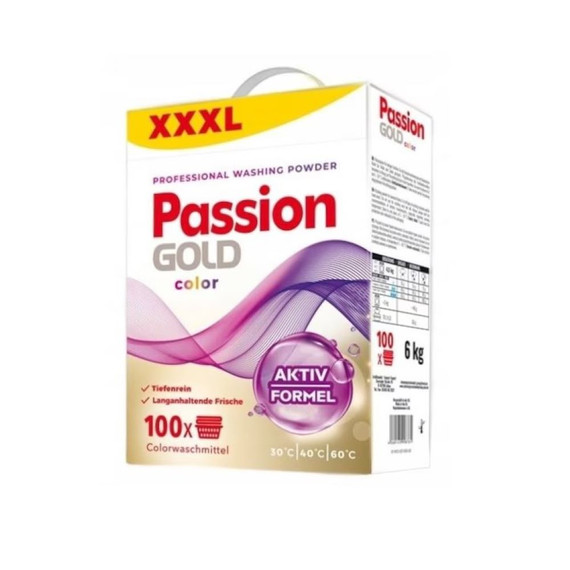 Passion Gold, 6 kg mosópor színes ruhákhoz