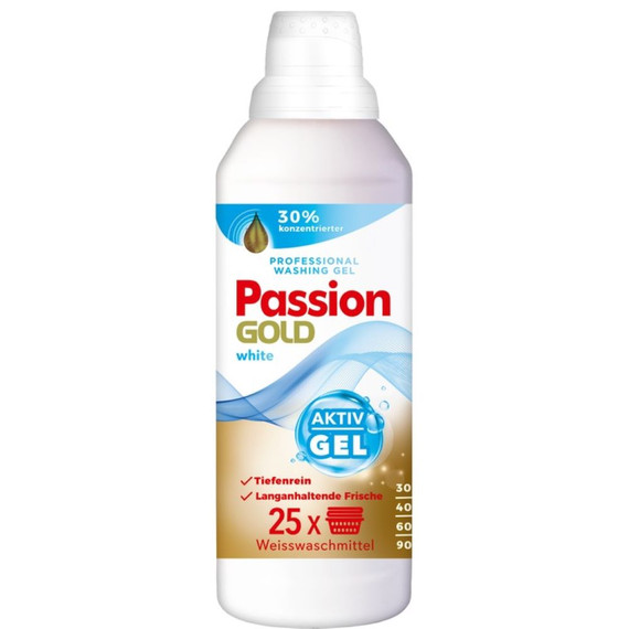 Passion Gold Professional mosógél, fehér ruhákhoz, 1 l / 25 mosás