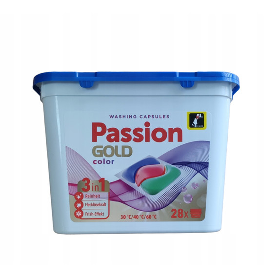 PASSION GOLD 3 IN 1 mosókapszulák színes ruhákhoz 28 DB-os