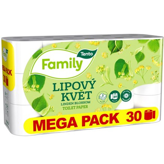 Tento Family hársavirág illatú 3 rétegű toalett papír 30db