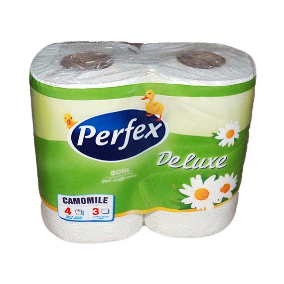 Perfex 4 tekercses kamilla illatú 3 rétegű toilettpapír