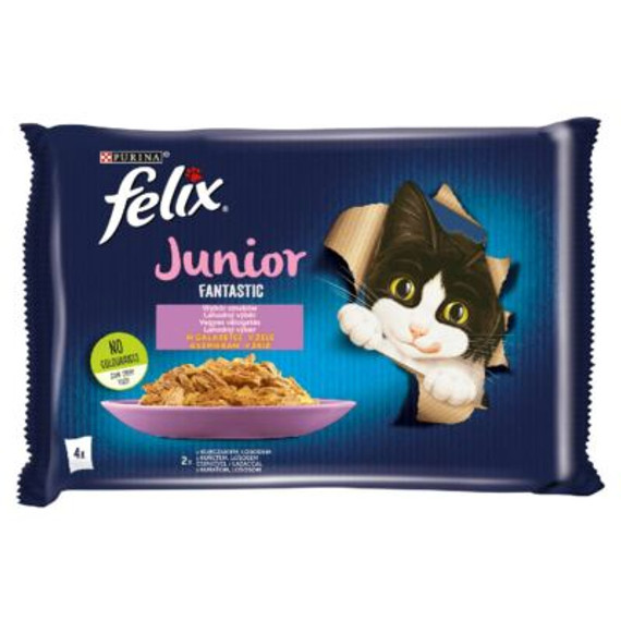 FELIX MACSKAELEDEL FANTASTIC JUNIOR CSIRKÉVEL LAZACCAL ASZPIKBAN 4*85 G