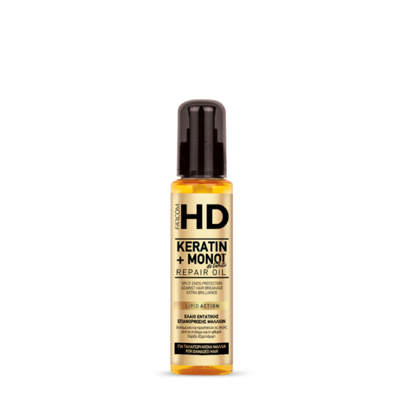 Farcom HD Repair Oil Keratin + Monoi De Tahiti hajvégápoló olaj 100ml