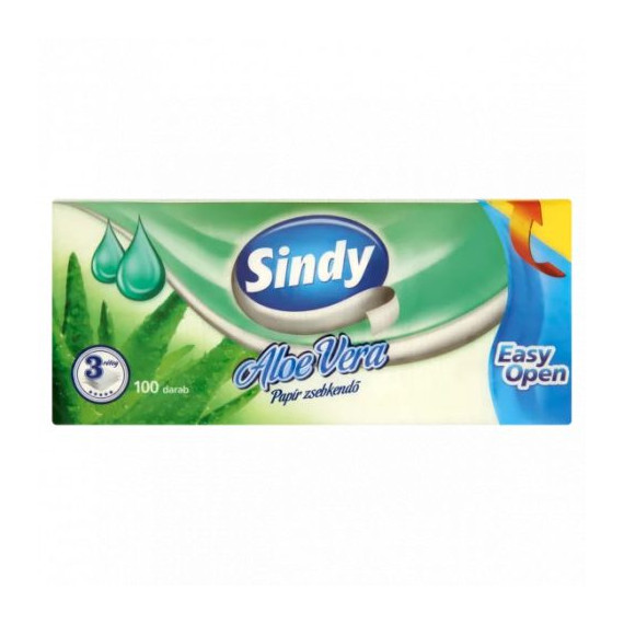 Sindy papírzsebkendő aloe vera 100db 3rtg