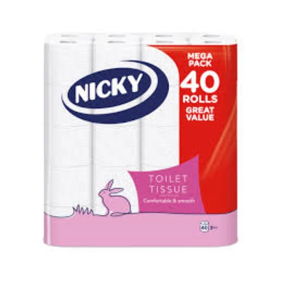 Nicky toalettpapír3 rétegű tissue 40 db
