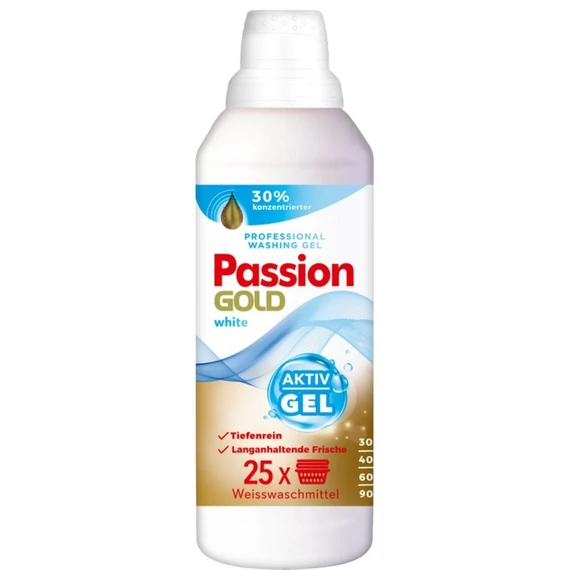 Passion Gold Professional mosógél, fehér ruhákhoz, 1 l / 25 mosás