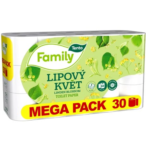Tento Family hársavirág illatú 3 rétegű toalett papír 30db