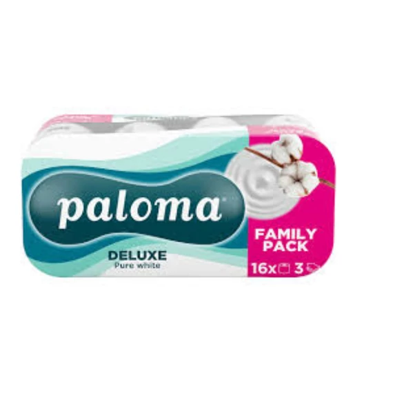PALOMA toalett papír 16tek. 3rétegű PURE WHITE DELUXE CARE