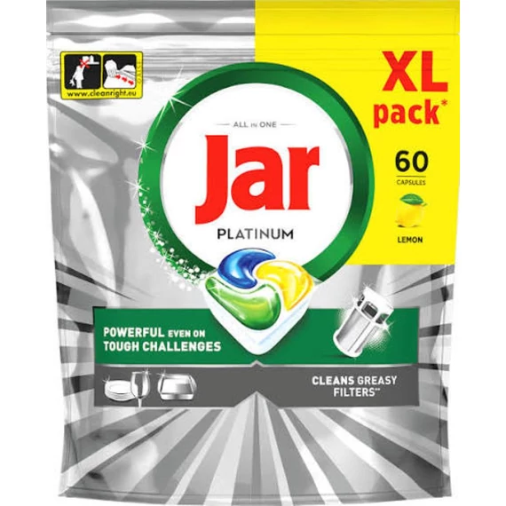 Jar Platinum All In One Lemon mosogatógép-kapszula 60db