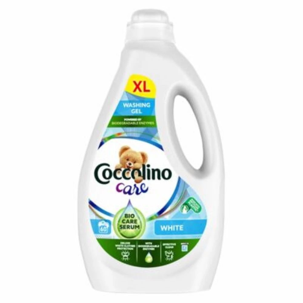 Coccolino Care folyékony mosószer fehér ruhákhoz, 2.4l, 60 mosás