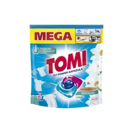 TOMI POWER CAPS AROMATERÁPIA LÓTUSZ & MANDULA MOSÓKAPSZULA, 26 MOSÁS