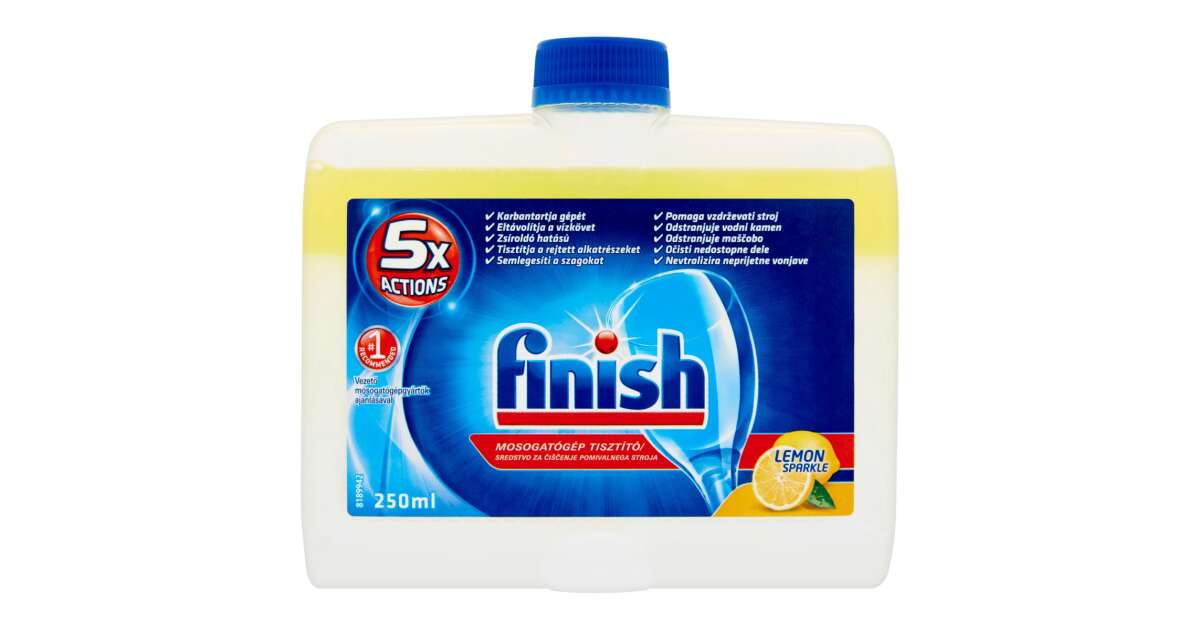Finish mosogatógép tisztító 250ml - lemon